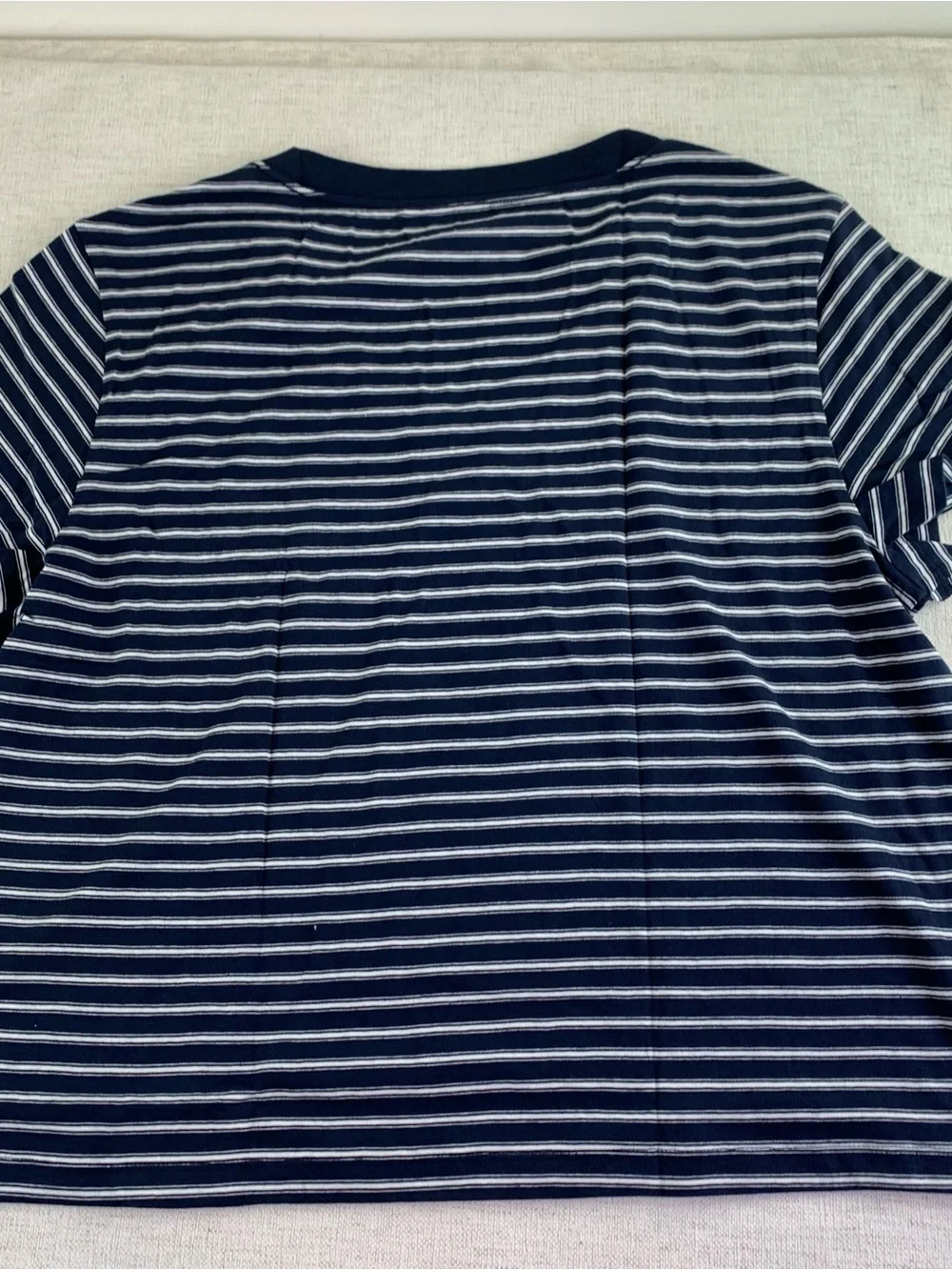 J.Crew women's XL New Vintage Jersey Relaxed V-Neck T-shirt short sleeve navy